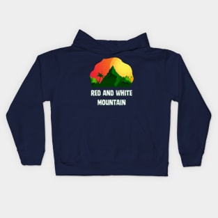 Red and White Mountain Kids Hoodie